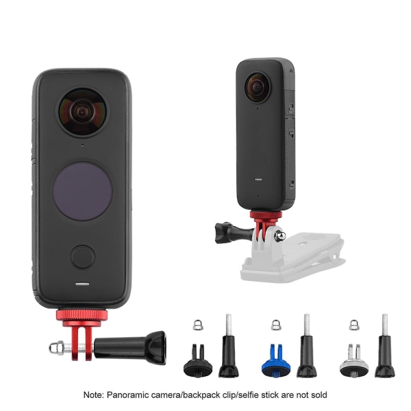 Pamic Kamera Mount H-Klips Ie Stick Connector til Insta 360 X/x2[HK] Red