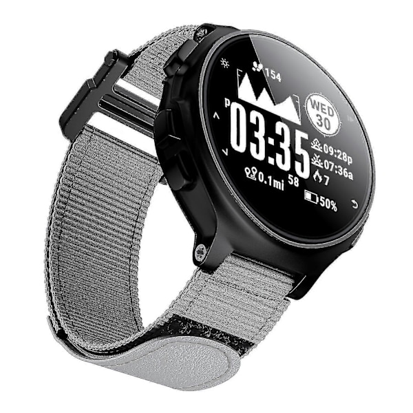 Til Garmin Forerunner 220/230/235/630/735XT Loop Fastener Urrem 20mm Nylon Udskiftningsrem Grey