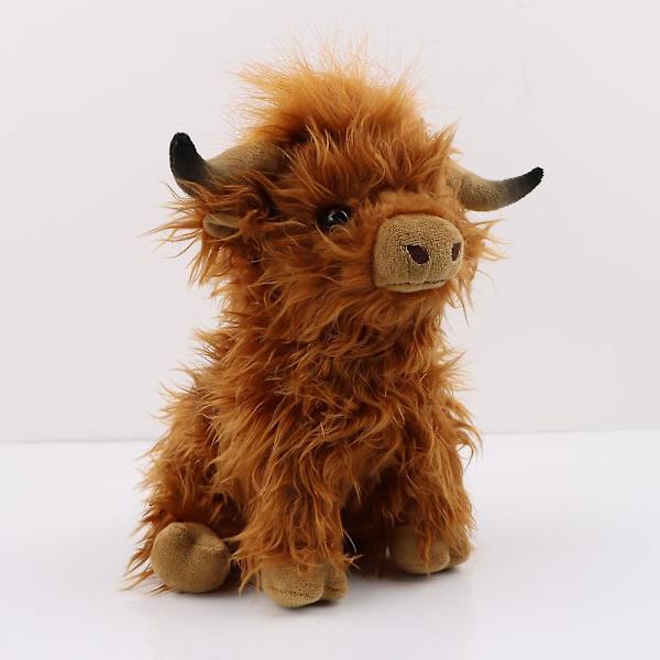 25cm Highland Cow Skotska Höglands Nötkreatur Plyschleksaker[HK] brown