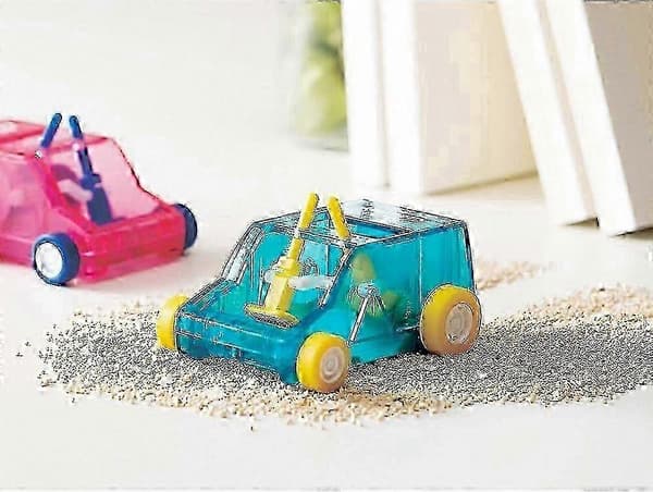 Blå Transparent Mini Skrivebordsrenser med Støvsugningsfunktion[HK] Clear
