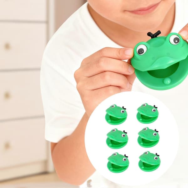 6x Clapper Board Tecknade Finger Castanets Set för Barn Flickor Pojkar Vuxna[HK]