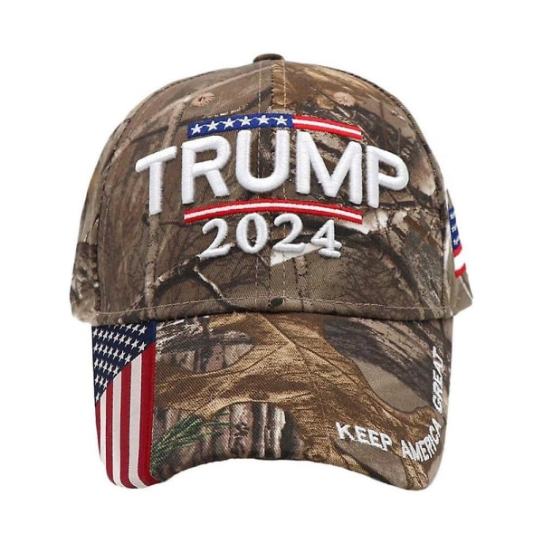 Donald Trump Hat 2024 Cap Keep America Great USA Broderi Camo Hat Justerbar baseballhatt Vqq KZG[HK]|fyndiq Brown
