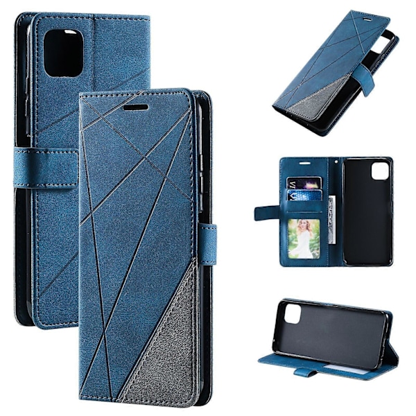Fodral för Samsung Galaxy A22 5G Läder Magnetiskt Foliofodral med Korthållare Kompatibelt med Samsung Galaxy A22 5G[HK] Blue