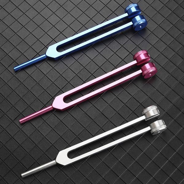 Stemmegaffel Rustfrit Stål Sensorisk Stemmegaffel Helbredende Instrument Stressaflaster[HK] Silver