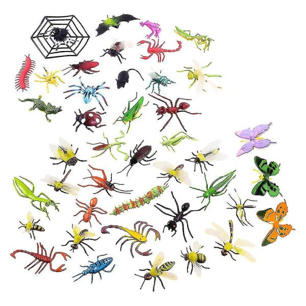 42pcs Fake Bugs Toy Mini Realistic Insects Toys Kids Toddlers Educational Toys[HK]