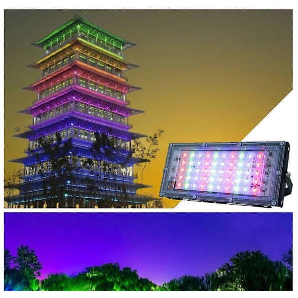 50w Ip65 Vanntett Utendørs LED Flomlys [HK] RGB