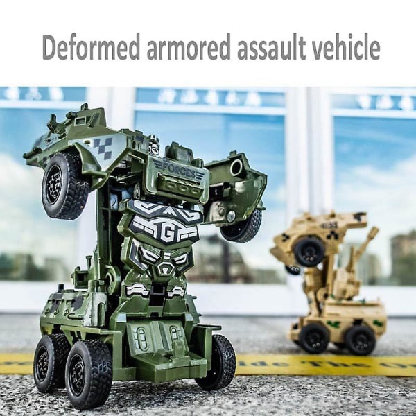 Drenge Transformer Legetøj Tank Køretøj Transformers Børn Robot Børns Fødselsdag Gave[HK] Green Armored Car