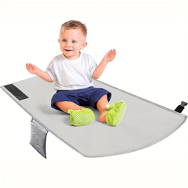 Portable Children's Airplane Pedals Children's Airplane Hammock Travel Airplane Seat   Gray