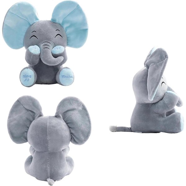 SSRGV Talande och sjungande elefant gosedjur kramvänlig leksak söt leksak present till barn pojkar flickor presenter[HK]