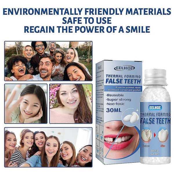 Tillfällig tandfyllningsersättning - tandreparationsverktyg med formbar tandcement[HK] 30ML