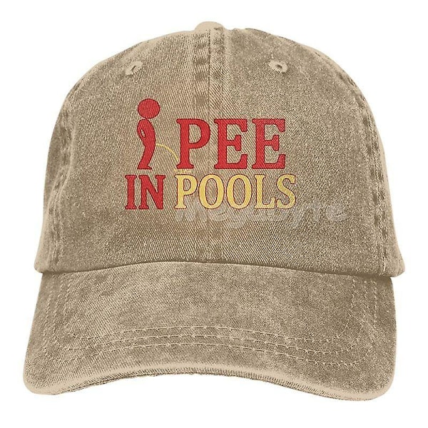 Sjov Hat Tisse I Pools Baseball Cap Sjov Joke Hat Herre Baseball Cap Dame Snapback Hat Far Hat Bomuld Bone Trucker Cap[HK] One Size navy