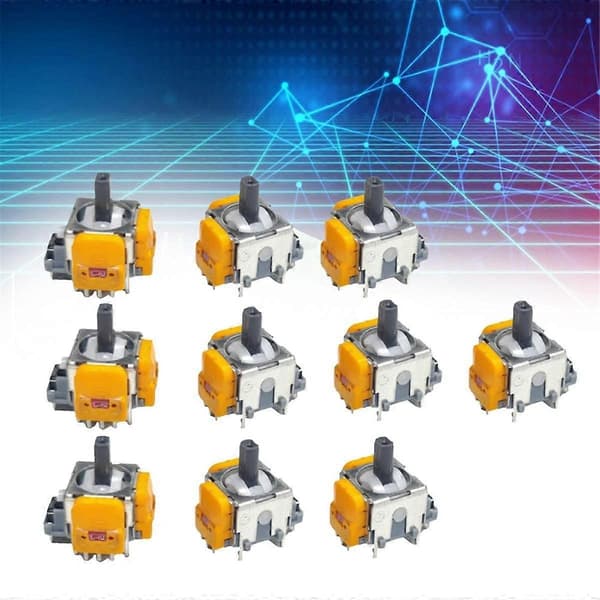 10PCS 3:e för Joysticks Hall Elektromagnetiska Högprecision Justerbara Joysticks[HK] Black