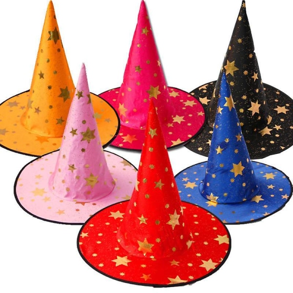 Halloween Hat Heksehatte Maskerade Bånd Troldmand Hat Party Hatte Kasket Cosplay Kostume[HkkK] Orange