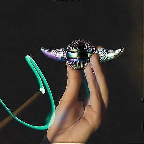 Fidget Spinner i solid metallkula, iriserande sensorisk handfingerleksak för stress- och ångestlindring, ADD ADHD, barn och vuxna[HK]