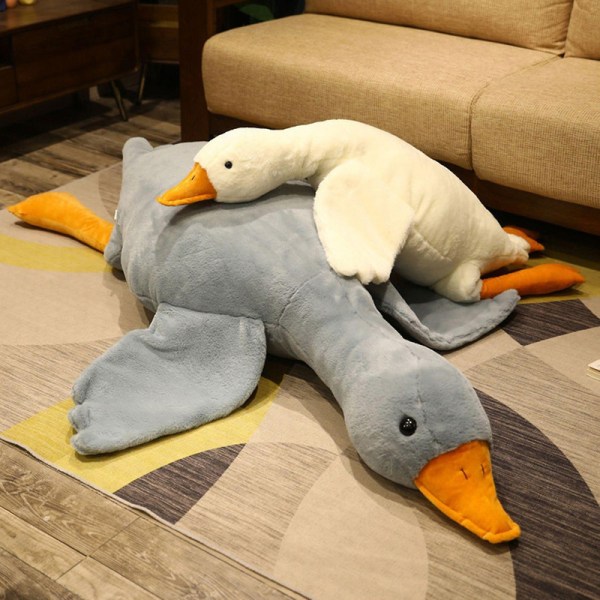 50/90 cm Giant Goose Pute Fluffy Elastisk Sovepute Tegnefilm dyreplysj Sengeinnredning Nydelig R[HhkK] Blue 50cm