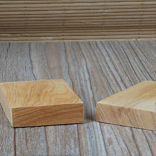 Ljusgul rektangulär hantverks träkloss träblock för DIY 5 st [HK]
