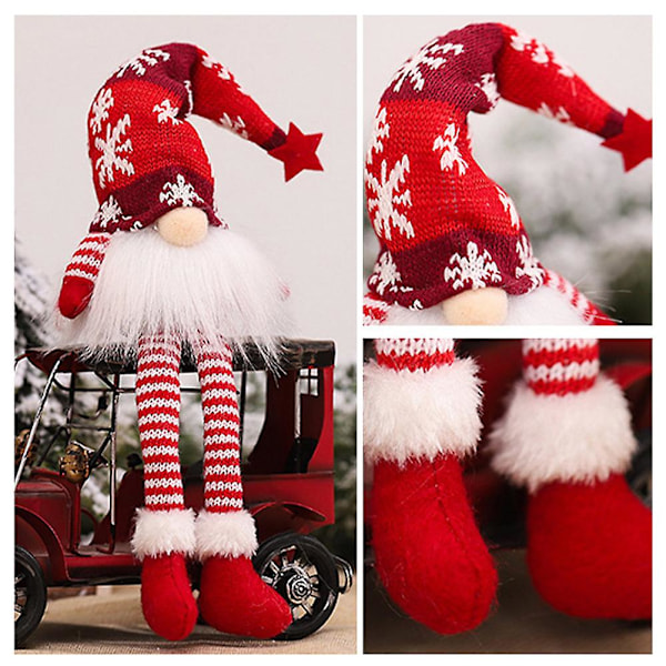 Lysande Tomte Ansiktslös Docka Glad Heminredning Navidad Natal Present 2024 Nyårsnattlampa[HK] C1