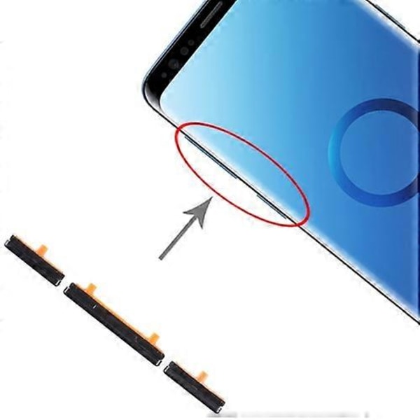 For Galaxy S9 / Galaxy S9+ 10 Sett Sideknapper[HK] Black