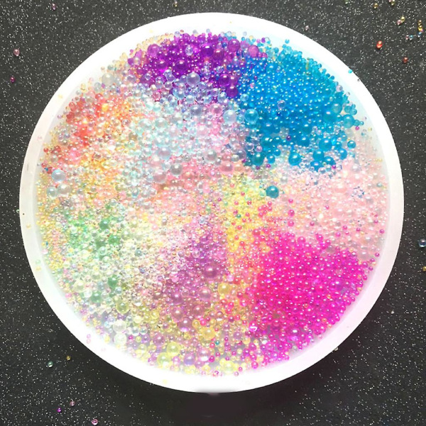 12-farger UV-flaske Vannharpiks Mini Bubble Beads Egnet for DIY Shake Glass