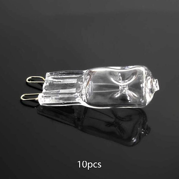 10 stk. 18W Halogenlamper G9 Lyspærer Allsidige, Energibesparende, Varmhvit, for Pendler Skrivebordslampe Lysekrone[HK] 1.3cmx4.3cm