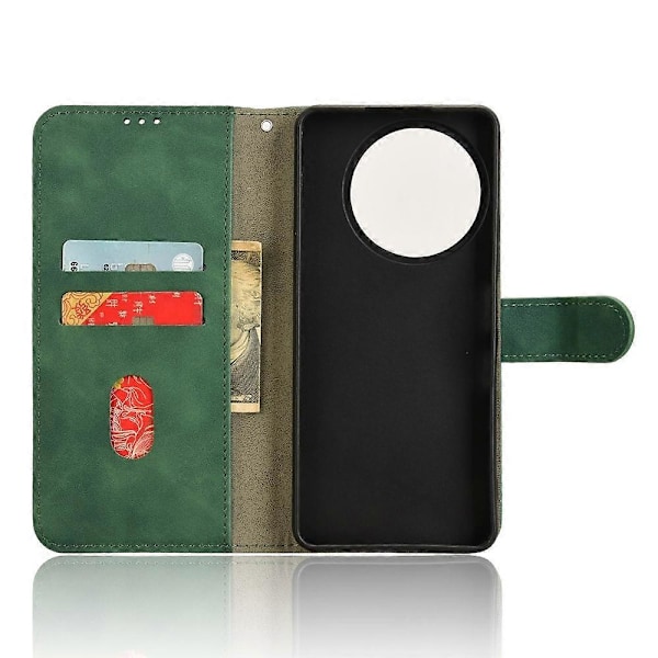 Läderfodral för TCL 50 NxtPaper 5G, Skinnkänsla Anti-Drop Plånboksfodral -[HK] Green Multicolor