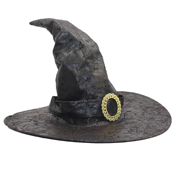 Trollmannhatt plissert spiss trollmannhatt Halloween heksehatt for gatefotografering [HK]