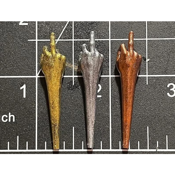 9 sjove cribbage-pinde, 3 farver harpiks cribbage-pinde, cribbage-brætpinde passer til 1/8 huller til cribbage traditionelt brætspil[HK] Middle Finger