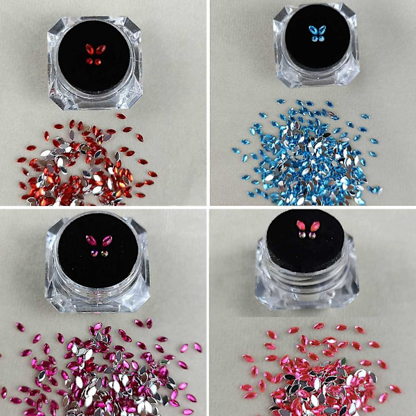 Tannkrystall Diamant Ornament Diverse Form Farge Tenner Smykker [HK] Pink