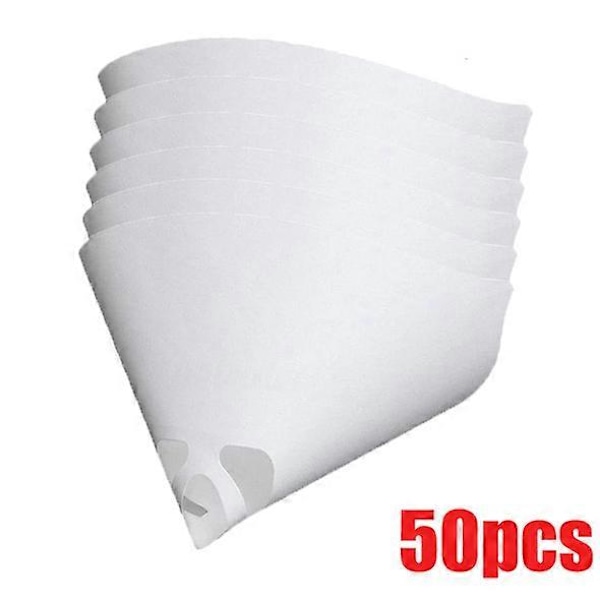 100 stk. Engangs Papirfilter Hvid Tyk Filter Koniske Nylon Tragte Papir Maling Spray Mesh Rensende Siletragtværktøj [HK] 50pcs