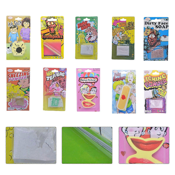 2 st Trick Toy Kreativ Lätt Plast Kryddig Tandpetare Falsk Öl Klåpulver för Fest  KAESI   E