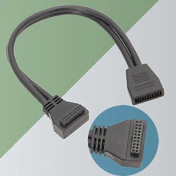 IDC Han til Hun Adapter Stabil Adapterkabel 19P 90 Graders USB3.0 Stik Computertilbehør Bundkort Adapter IDC[HK]
