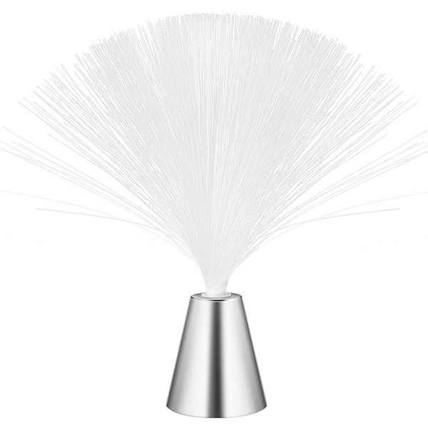 Färgade Ljus Utomhus Blinkande Fiberoptisk Batteridriven Is Fiberoptisk Jullampa Fiberoptisk Lampa[HkkK] White 34.50X8.00X7.50CM