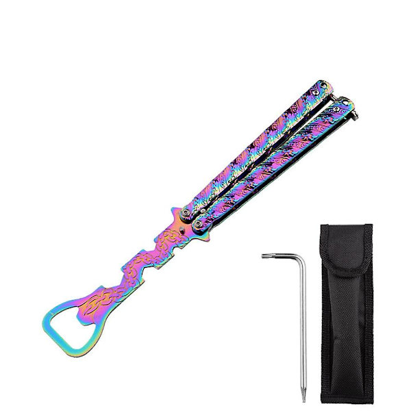 HK  sysy Game Chain Butterfly Træning Multifunktionel Folding Chain Flaskeåbner Praksis Kaste anc