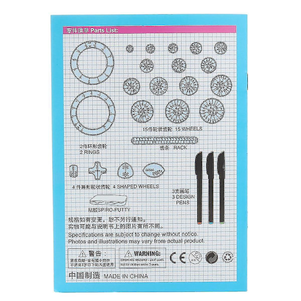 For Spirograph Design Sæt Tin Tegne Kunst Håndværk Skab Uddannelsesværktøj WS37695[HK]