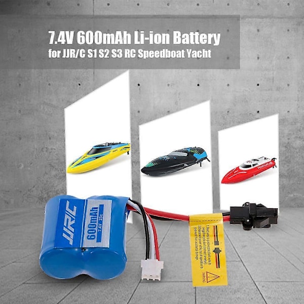 18350 7.4V 600mAh Li-ion Batteri for JJR/C S1 S2 S3 H100 H106 RC Speedbåt Yacht[HK]