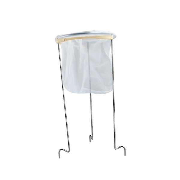 Rostfritt stål sil stativ stabil sil stativ, mångsidig gelé sil sil med påse för dryck kaffe[HK] White 31.6cm