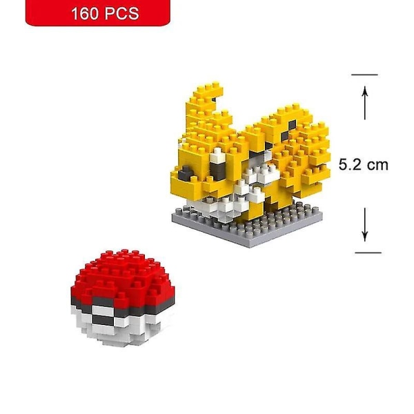 Nanoblock Liten Bygge Pikachu Bricks Modell Utdanningsleker For Barn Bursdag Bricks Blokker[HK] Jolteon