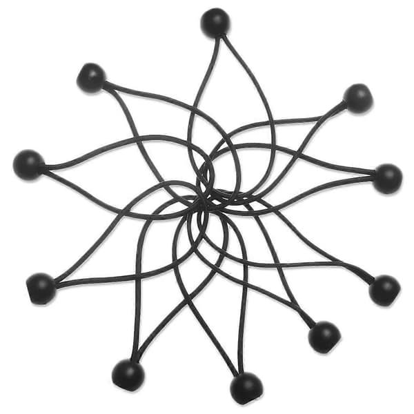 10 stk. sorte kugle-bungee-pakker, elastisk snor, fastgørelsesspænde [HK] 20cm
