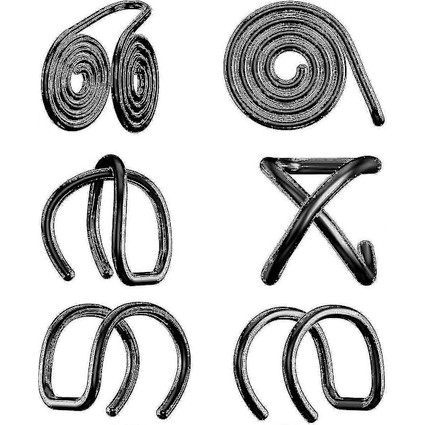 Tryk Ørering til Keloid, Keloid Øreringe Tryk Clip,-Yvan[HK] Black