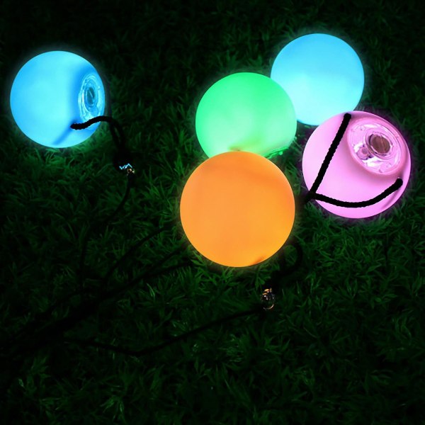 Ed Luminous Hand Throwing Ball Button Färgglad Luminous Throwing Ball Luminous Toy[HK]
