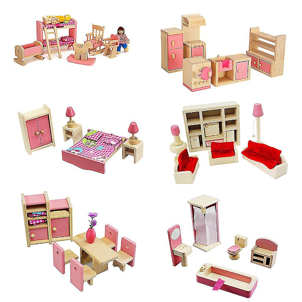 1 Set 1:12 Miniatyr För Dockhus Trämöbler Barn Leksaker Gåva Fo[HK] Random