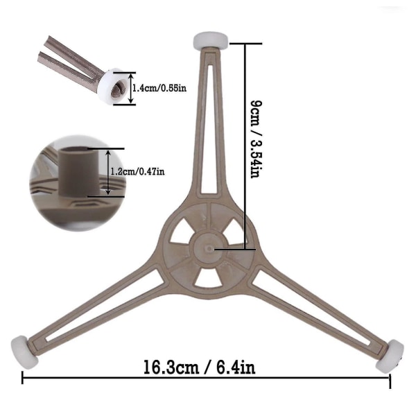 HKK  Triangle Shape Tray, Microwave Tray Holder Bracket, Microwave Oven Rotating Ring, For 24.5cm Microwave Parts Flat Glass Plate