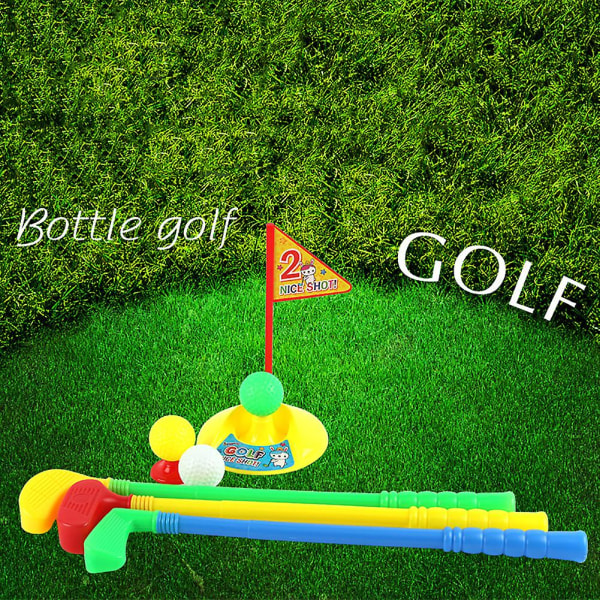 Mini flerfarvet golfkøllesæt Golfspillerspil Udendørs Sportshave Sommer Børnelegetøj[HK]
