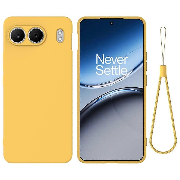 For OnePlus Nord 4 Deksel Flytende Silikon Anti-Ripe Telefondeksel med Håndstropp[HK] Style B Multicolor