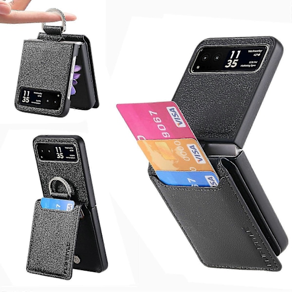 Litchi Tekstur Læder Telefon Cover Til Motorola Razr 40 S202412274918[HK] Black