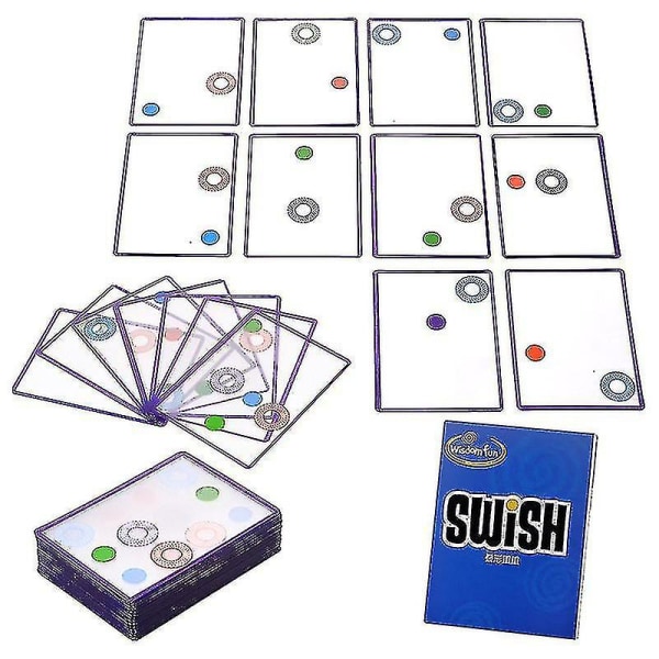 Noyi Thinkfun Swish - kreativt transparentt kortspel intelligens brädspel logik [HK]