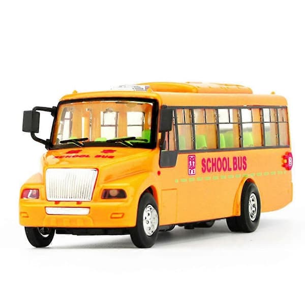 Skolbussleksak decelerationssimulering för present jul småbarn vuxna [HK] B