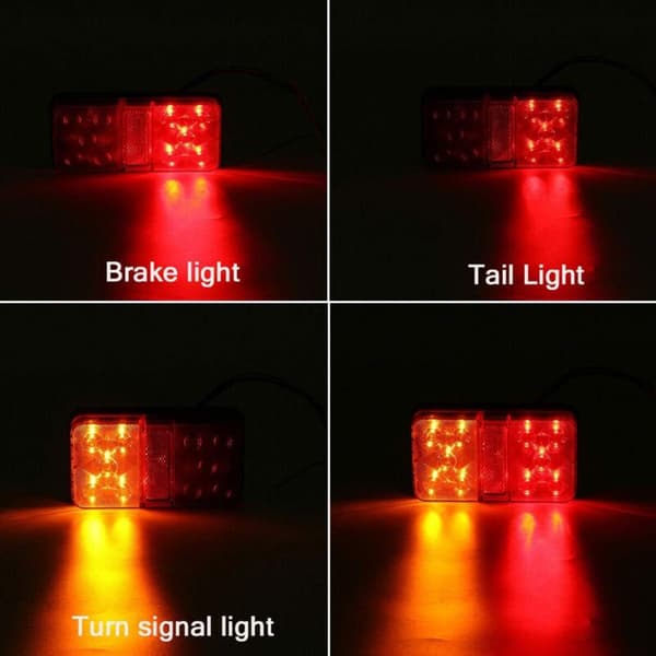 2-delt 12V LED baklys, multifunksjonelle bremselys, universelle LED tilhengerlys[HK]