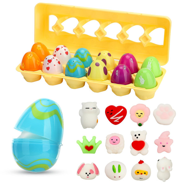 Diy påskägg blind box leksak med öppen ägg överraskning leksaker set påsk leksak kreativ hållbar present festtillbehör[HK] multicolor