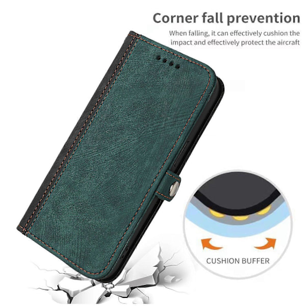 Fodral för Samsung Galaxy A53 5G Premium Mjukt PU Läder Flip Folio Plånbok Ställ Skydd Kompatibelt med Samsung Galaxy A53 5G Skal[HK] Green